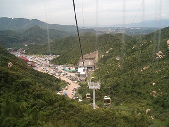 The Great Wall in Beijing: cable car